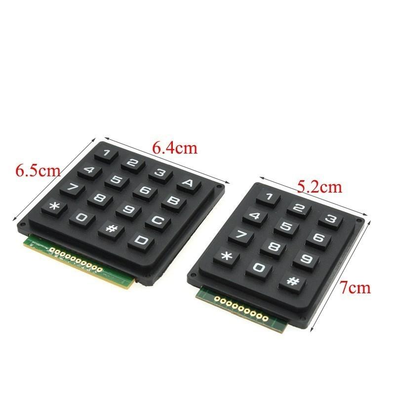 3*4 4*4 Matriční spínač Klávesnice Pole kláves Modul ABS plastové klávesy 4x4 3x4 12 16 kláves Tlačítko Membránový spínač DIY sada pro