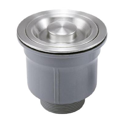 Pack Of 2 Kitchen Sink Drain Set Featuring Removable Basket and Sealing Stoppers In Sturdy Stainless Steel Materials