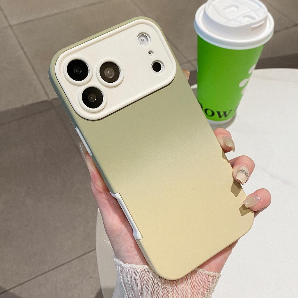 Gradient Hautgefühl Stoßfeste Schutzhülle für iPhone 17 Pro, 16 Pro Max und 15/14 Modelle mit großem Fenster.