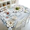 Stripe White Flower Tablecloth Fashion Plaid Rose Waterproof Thicken Rectangular And Round Table Cloth For Wedding
