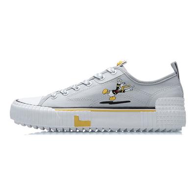 Li Ning Disney X  Breathable Non-Slip Shock Absorbing Low-Top Skate Shoes Unisex Sneakers Gray White AGCR177-3