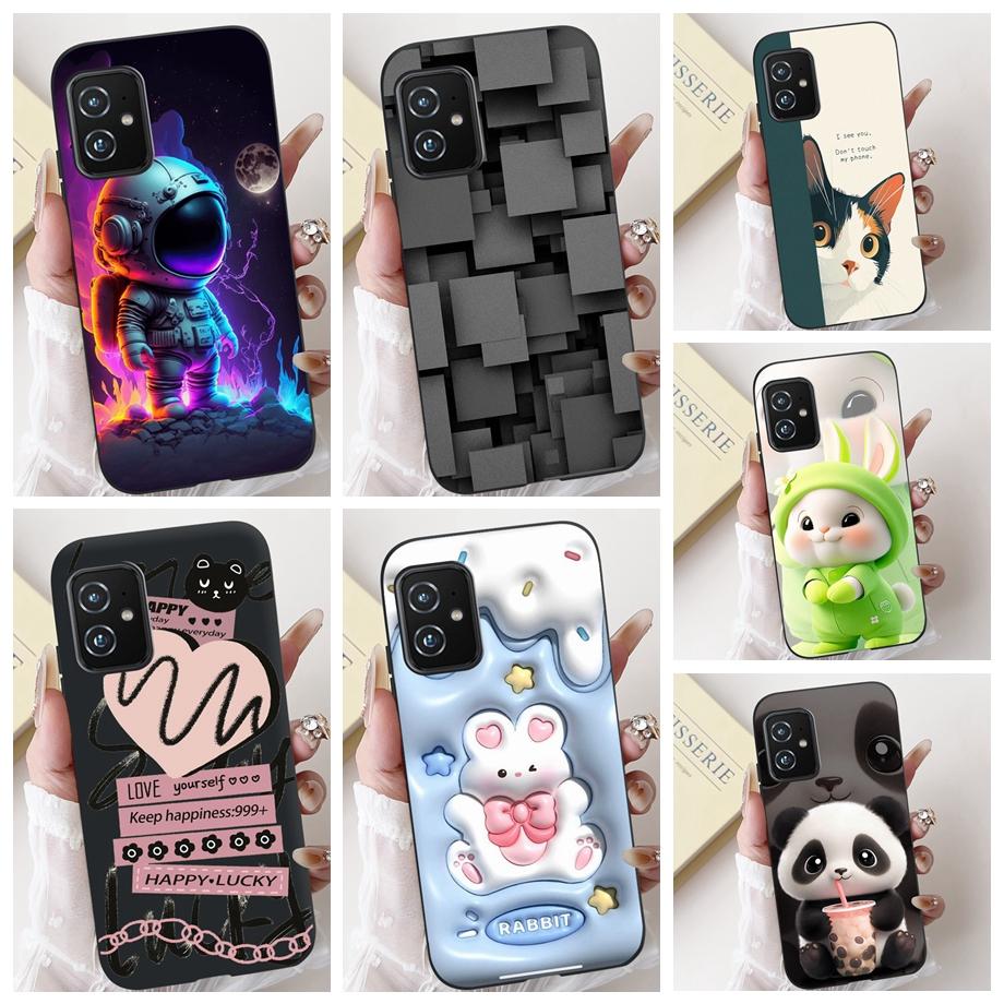 Per Custodia ASUS ZENFONE 8 ZS590KS Astronauta Drago Animali Cartoni Animati Stile Cool Silicone Morbido Copertura Nera per Telefono Per ASUS ZS590KS Borsa