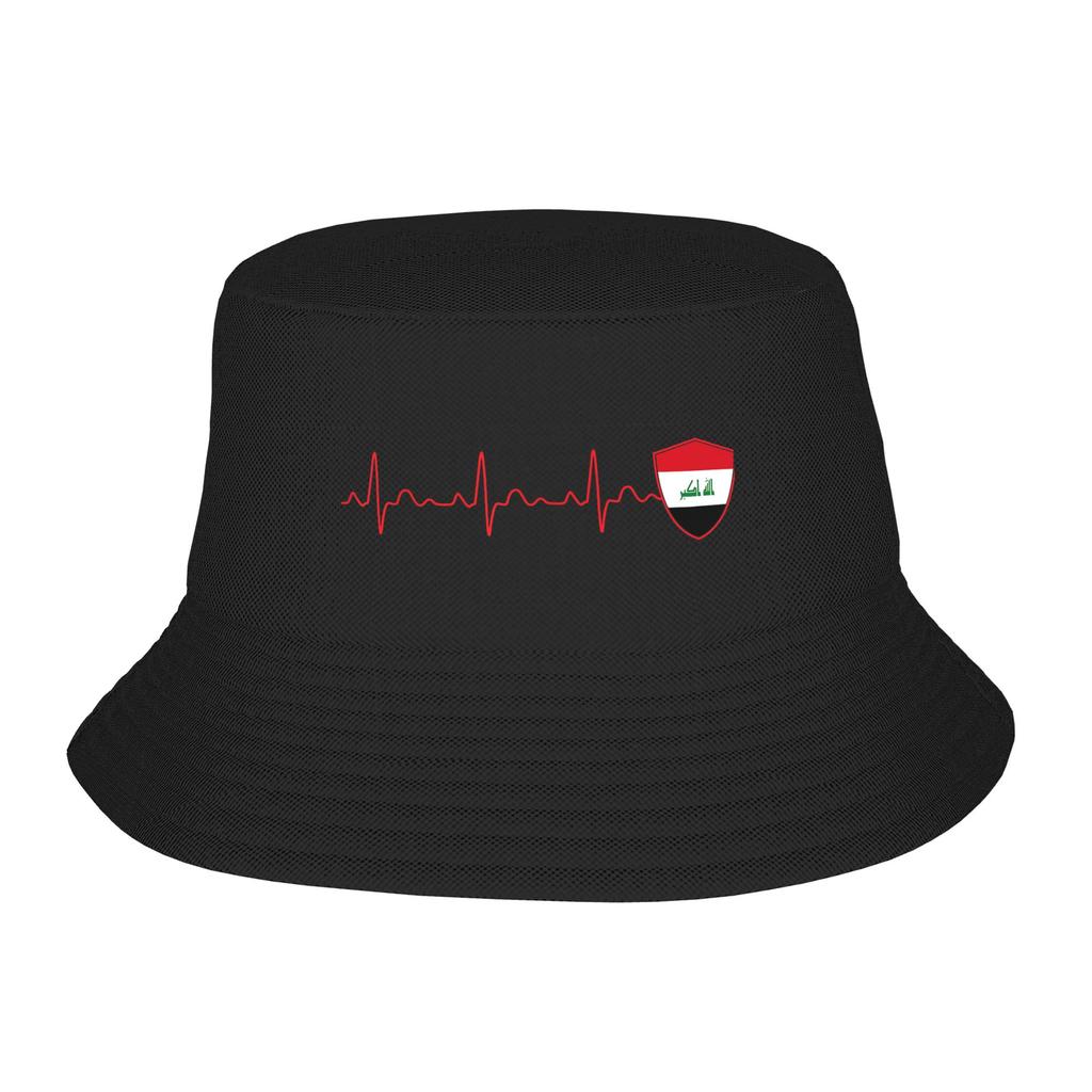 Iraq Flag Bucket Hats for Unisex Summer Vocation Sun Hats for Vacation Caps
