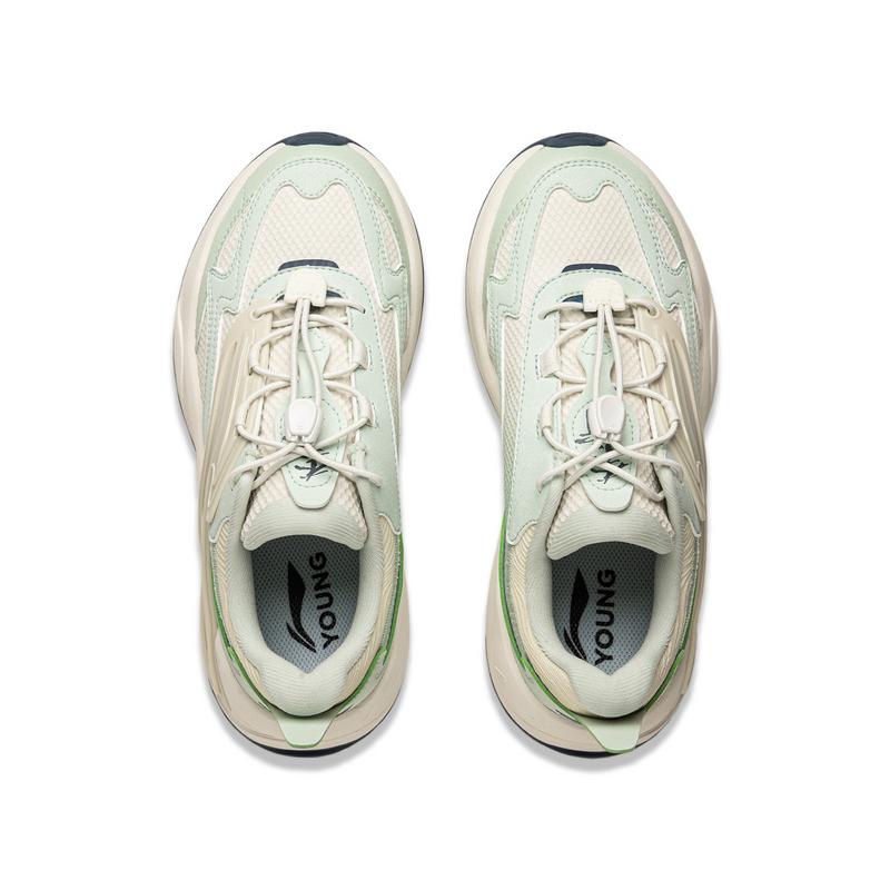 Li Ning Kids Comfortable Non-Slip Wear-Resistant Rebound Breathable Lightweight Shock Absorbing Low-Top Casual Shoes Kids Casual Shoes YKCU188-2
