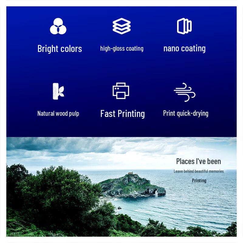 Deli A4 Glossy Adhesive Photo Paper