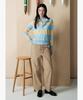 Meonsingweeo Women'S Woven Hem Change Pants Beige Mr222Lpt45