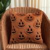  2 Pack Plush Halloweens Pumpkins Pillow Cover Soft Decorative Cushion Cover for Home Decoration