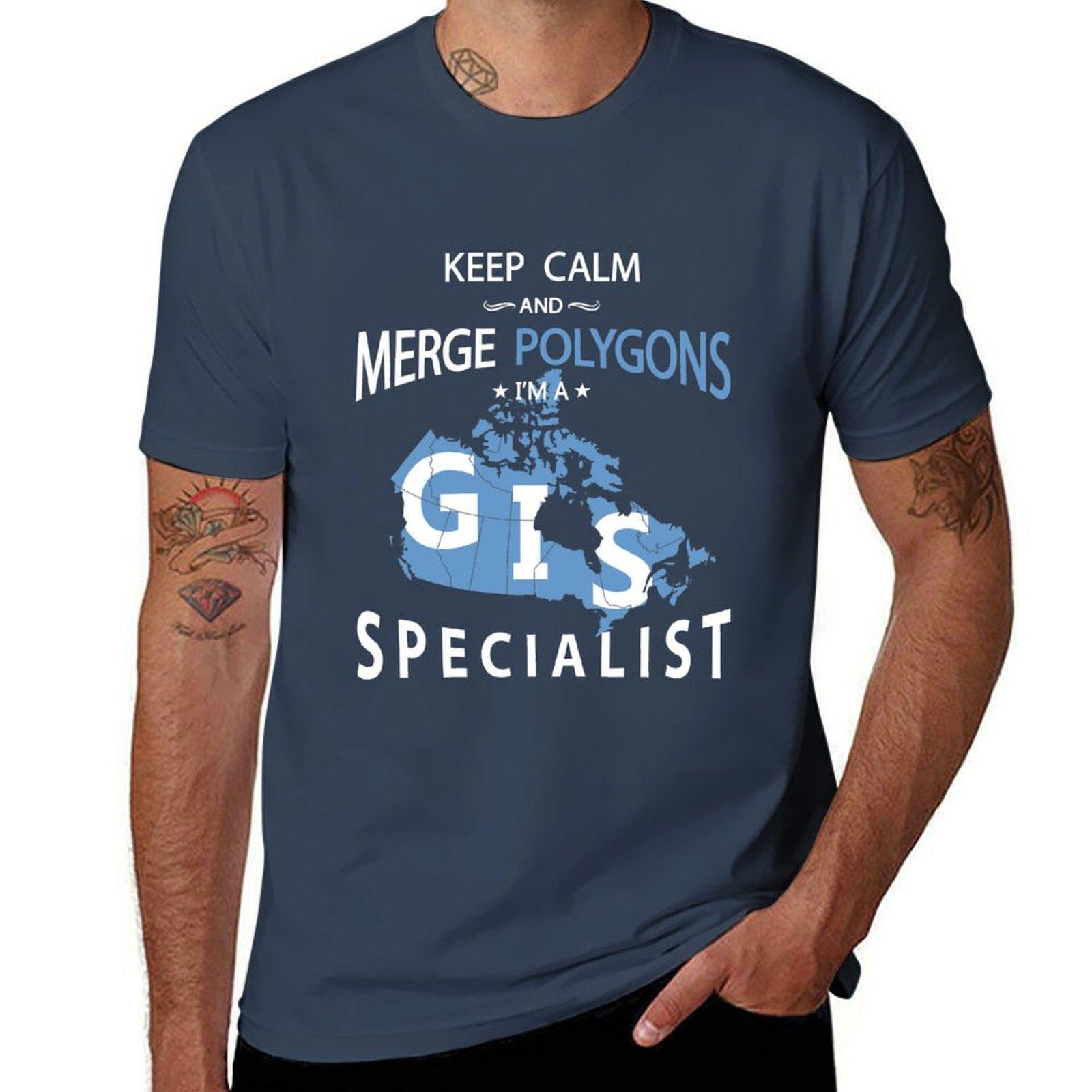 Gis Specialist Geographic Information Systeme Canada Tshirt Graphic Print Short Sleeve Tshirt S