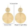 Vintage Exaggerated Black Gold Color Big Round Circle Dangle Earrings for Women Simple Punk Personality Earring Party Jewelry