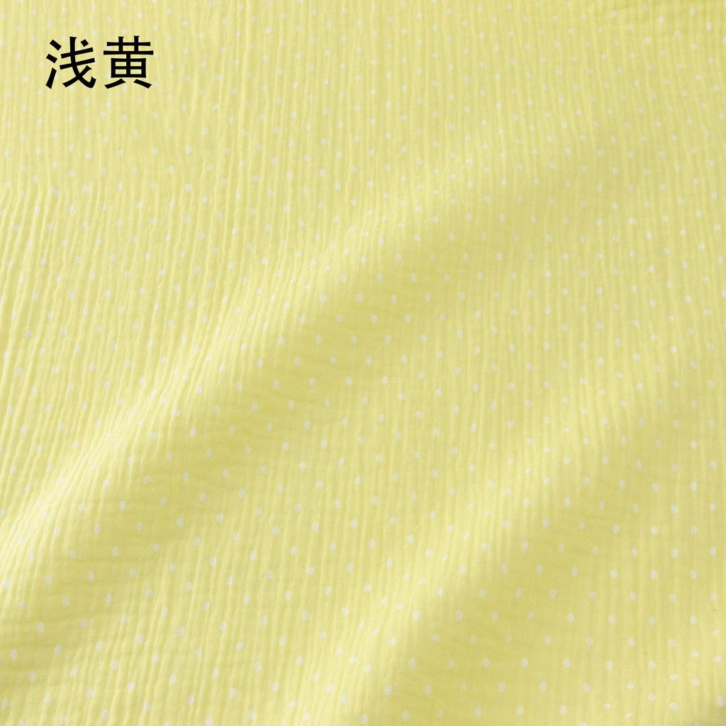 Soft Dot Print Cotton Sewing Fabric Crepe Double Layer Gauze Cloth Cotton Skirt Pajama Cotton Fabric 100*135cm