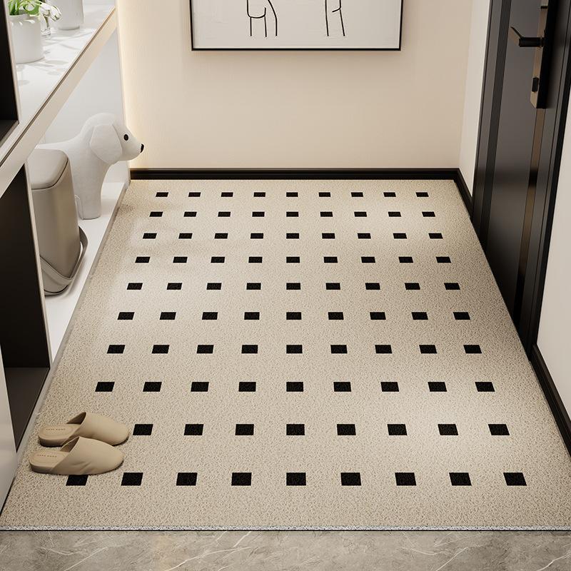 Light Luxury High-End Door Floor Mat, Dirt-Resistant, Wear-Resistant And Non-Slip Mat, Household Tailor-Able Mud Scraping Soil Silk Ring Floor Mat