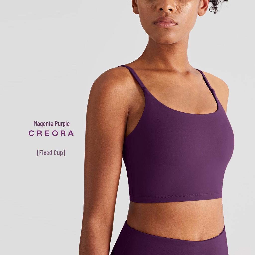 NULS Double-Sided Brocade Women's Sports Bra - Padded Naked Feel Vest for Yoga & Running Fitness