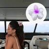 2 Pcs Flower Hair Clips Strong Claw Gradient Contrast Color Plumeria Anti-slip Hair Fixation Decoration Smooth Surface Women Hair Accessory