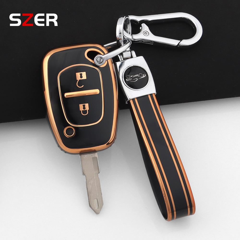 New Tpu Car Key Fob Cover Case 2 Button For Renault Kangoo Traffic Master For Opel Vivaro Movano For Nissan Remote Holder Shell