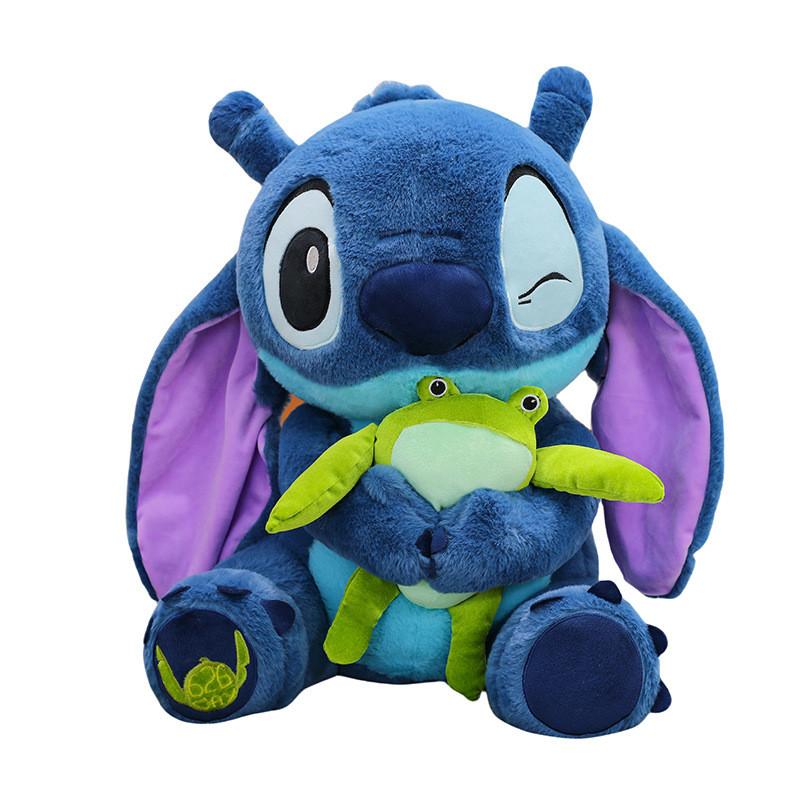 

Stitch Plush Toy With Pp Cotton Filling Frog Decoration For Kids And Teens 35cm