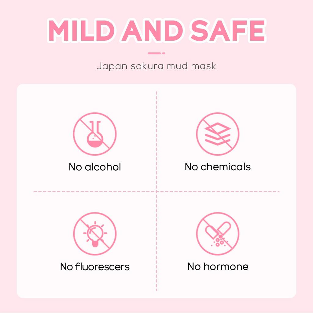Leco Sakura Mud Mask 5g Trial Pack - Moisturizing, Hydrating, Cleansing Skincare Mask.