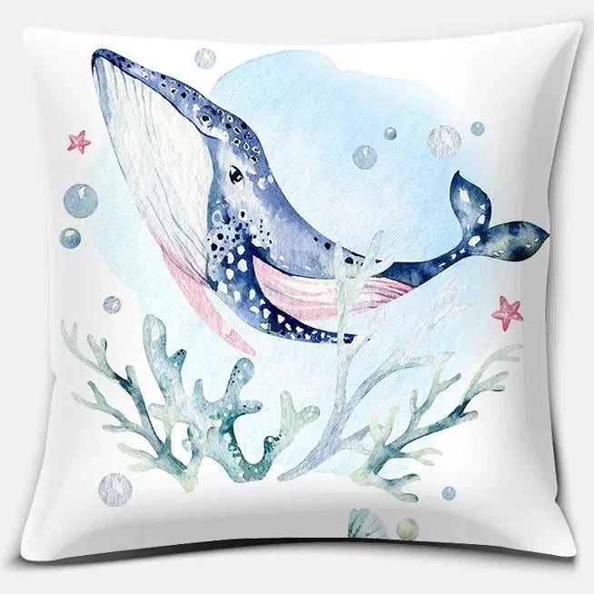Office Living Room Home Pillowcase Blue Penguin Animal Pillowcase Car Ornaments