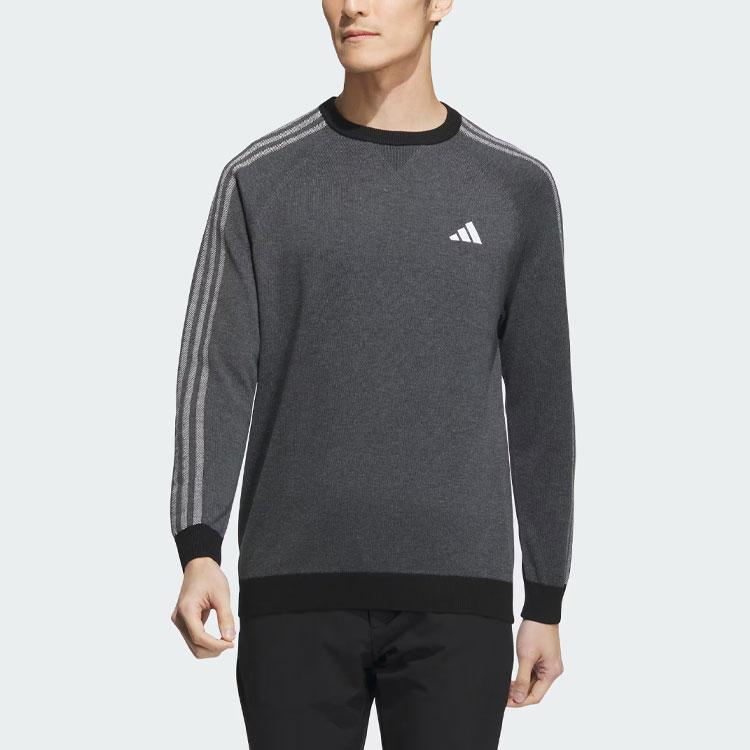 Adidas Sweatshirts Men's Black Crew Neck Moderate Regular HY0965