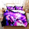 Cool Juri Han Purple Spider Outfit Twin Bun Pink Eyepatch Duvet Cover + 2 Pillowcases Capcom Fighting Game Bed Linen