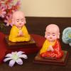 1Pcs Auto Shaking Little Monk Car Interior Accessories Toy Mini Solar Powered Little Monk Car Ornament Desktop Office Decoration