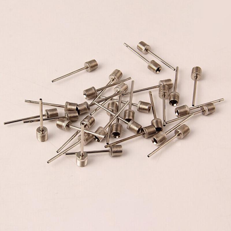 50PCS Stainless Steel Sports Ball Inflating Pump Pins Soccer Football Basketball Air Valve Adaptor Needle for Inflatable Sports