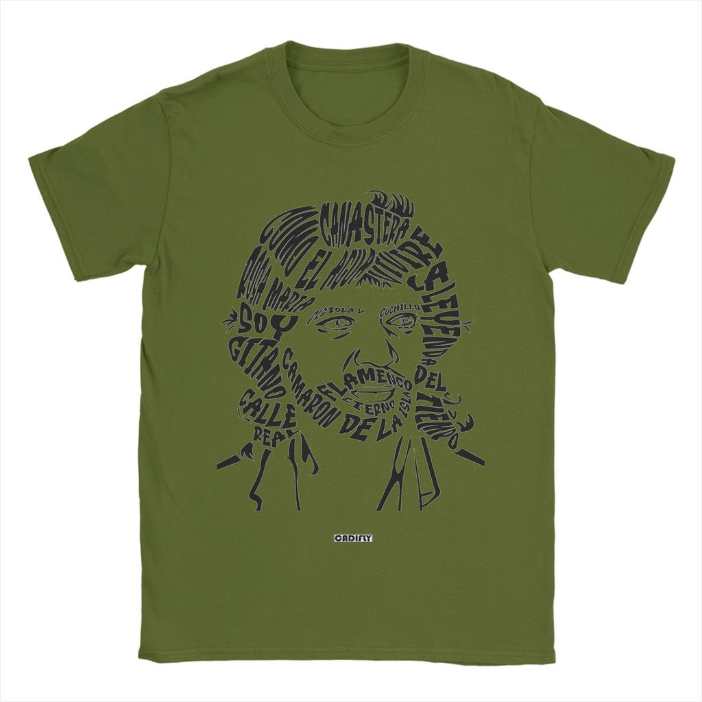 Camarons De La Isla Flamenco Men T Shirt  Vintage Tees Short Sleeve O Neck T-Shirt Pure Cotton Classic Clothes