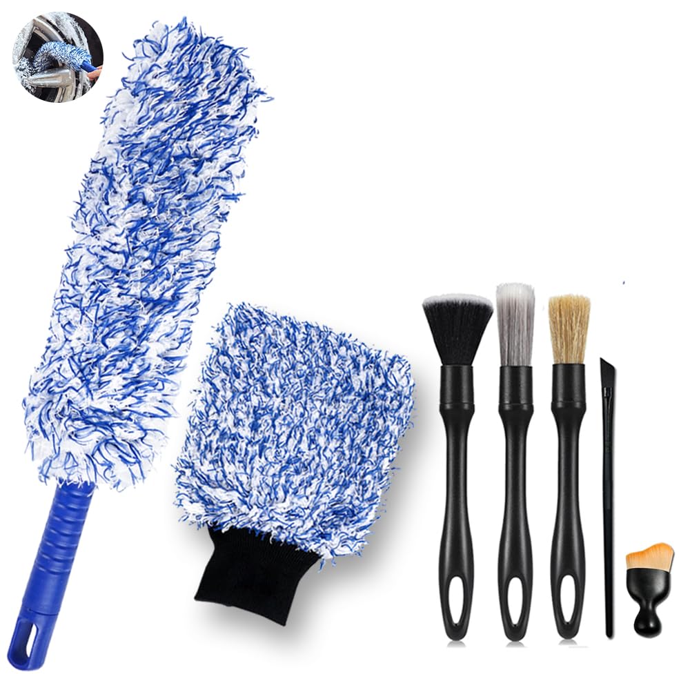 Car Wash Brush 7 Detail Wheel Body Car Wash Car Wash Interior Gap Set, Types, 7-Piece Set, Brush, Brush, Brush, Supplies, Cleaner, Cleaning, Cleaning,