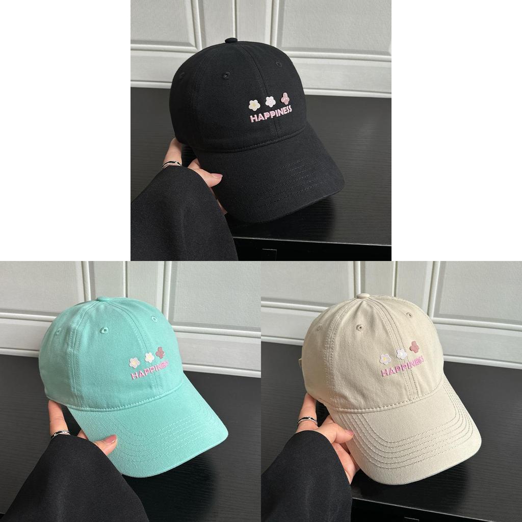 Cute Butterfly Embroidered Cotton Baseball Cap With Wide Brim For Sunblock And Daily Wear