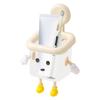 Cute robot suction cup storage box wall mounted sink cosmetic storage box Cute Suction Cup Organizer for Toothbrush Cosmetic
