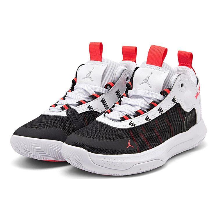 Jordan Jumpman 2020 Mid Top Basketball Shoes Black White Red Unisex BQ3451-100