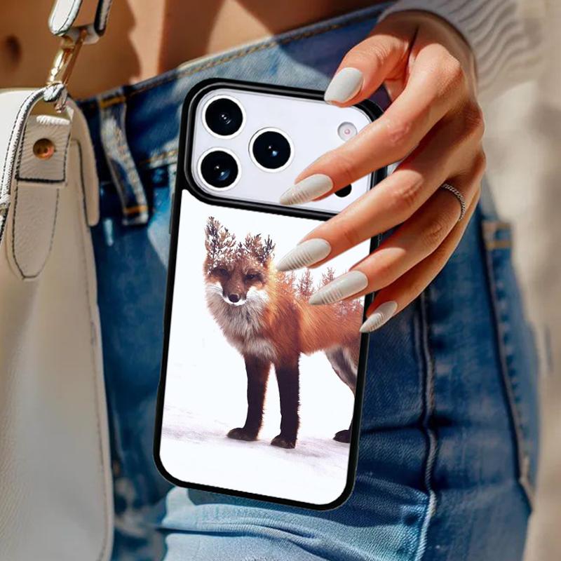

Fox Animal Pattern Phone Case For iPhone 17 Air 14 15 13 12 Max Cover For Apple 14 15 16 16e 11 Pro Max Plus Coque iPhone 11pro