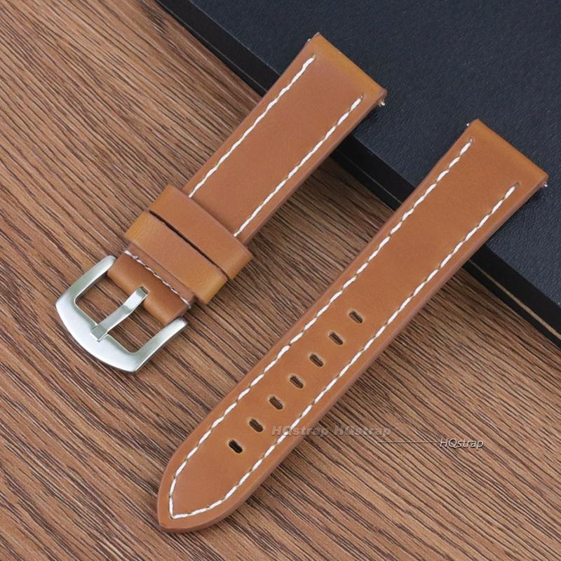 Quick Release Vintage Retro Genuine Leather Watch Band 18mm 20mm 22mm 24mm Soft Watch Bracelet Men Women Watch Strap Sport Belt