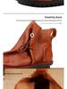 2025 Women's Retro Slouch Boots - High-End Cowhide, Soft Sole, Flat Heel Casual Short Boots