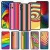 Phone Case For Oneplus 13R 12R 10R 13 12 11 10T Nord N100 N10 Z N30 CE 3 2 2T Pro Lite Soft TPU Cover Retro Rainbow Stripe Art