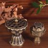 Alloy Lotus Incense Burner Lotus Incense Censer Archaic Copper Sandalwood House Furnishings Home Office Decoration