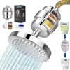 New 15 Stage Shower Head Hard Water Filter High Pressure Filtration Shower Head 6 Inch Water Saving Shower Sprayer Shower Use