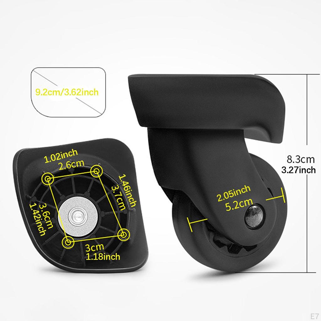 2 Pieces Luggage Replacement Wheels,Luggage Travel Casters Suitcase Caster