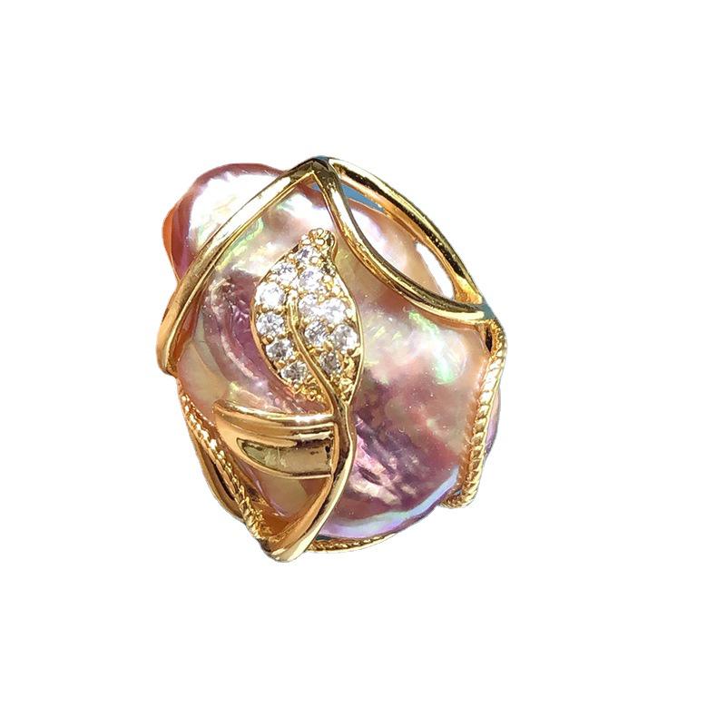 Baroque Freshwater Pearl Necklace, Ring & Earrings Set - Women's Jewelry 3-Piece Collection (bt341)