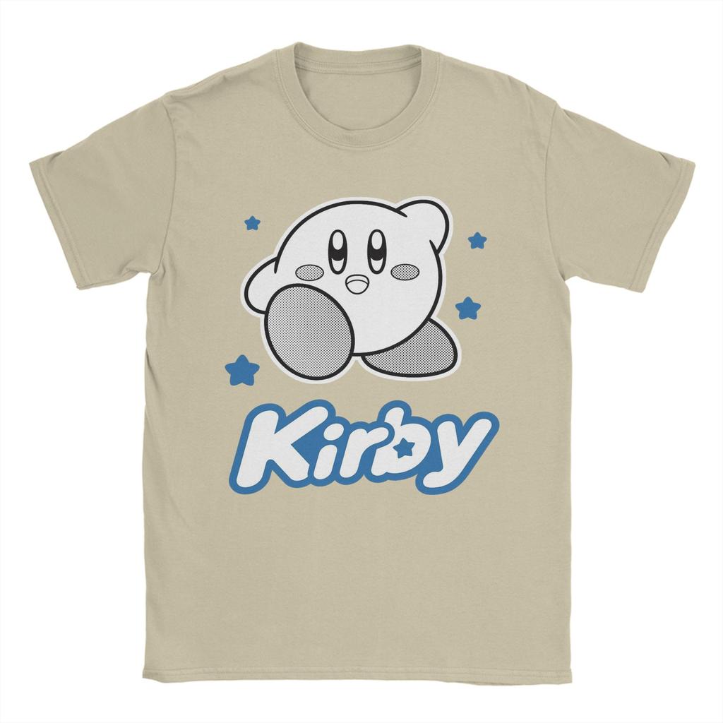 Herren T-Shirt Kirbys Blaue Sterne Hipster 100% Baumwolle T-Shirts Kurzarm T-Shirts Rundhals Kleidung Bedruckt