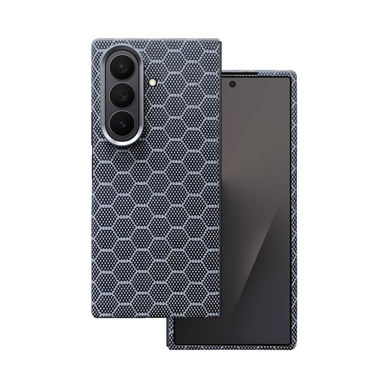 Applicable To Samsung Zfold7 Kevlar Mobile Phone Case Carbon Fiber Fold7 Magnetic Mobile Phone Case Anti-drop Protective Case
