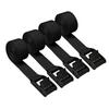 4 Pack Adjustable Heavy Duty Tie Down Straps with Quick Secure Cam Buckles for Cargo Trucks Trailers Moving Loads Black