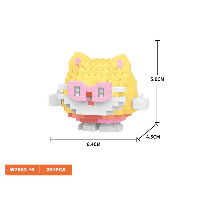 Lovely Animal Sphere Nanobrick Micro Diamond Block Panda Duck Elephant Penguin Dog Fox Build Brick Frog Owl Wolf Rabbit Cow Plaything