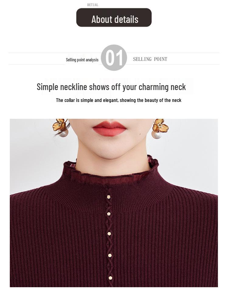 2025 New Winter Knit Sweater for Middle-aged Women - Stylish Base Layer