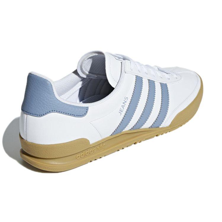 Adidas Originals Jeans Fashion Comfortable Durable Supportive Low-Top Running Shoes Unisex sneakers White Blue F36114