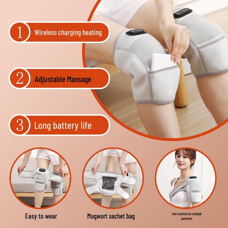 Electric Heated Knee Pads for Middle-aged & Elderly - Therapy & Massage Device for Cold Legs