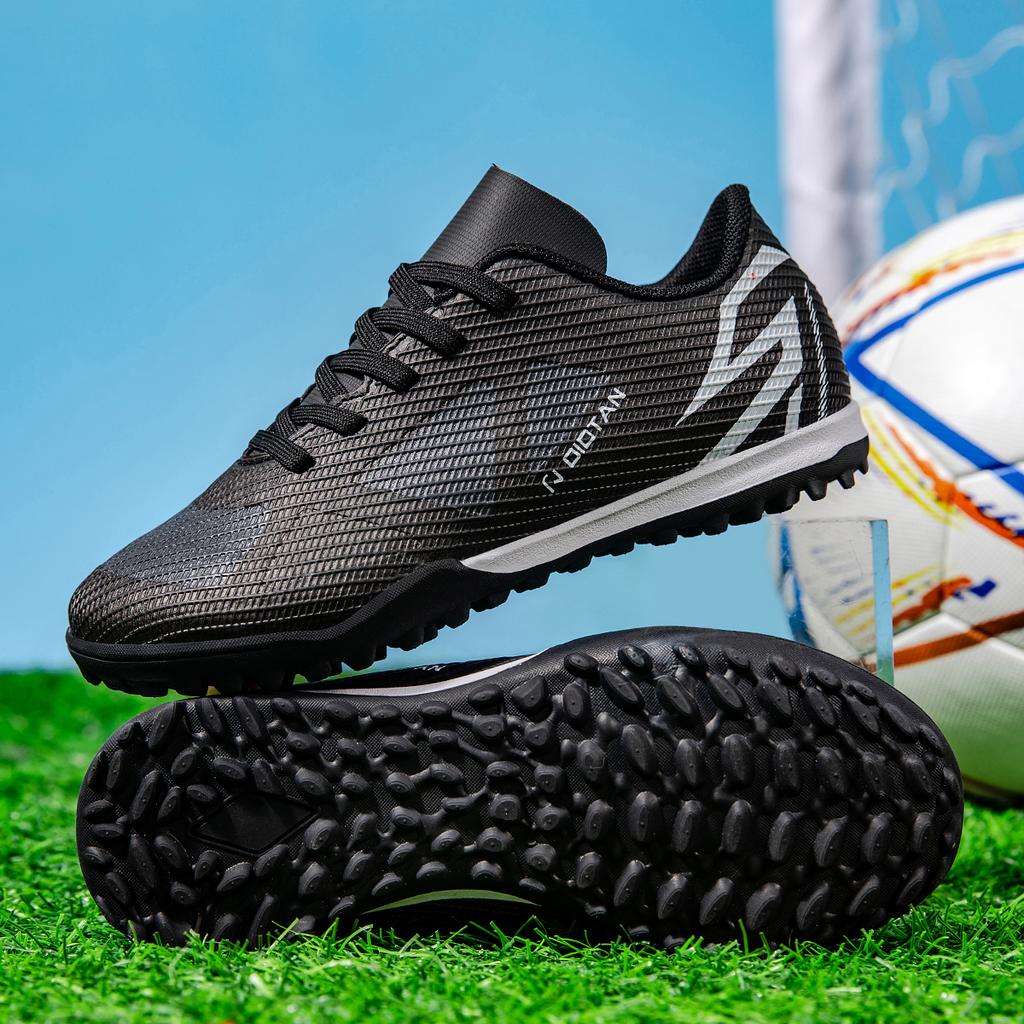 Scarpe da Calcio da Uomo in Tessuto PU, Chiodi in Gomma TF per Turf, Antiscivolo e Durevoli, Adatte per l'Allenamento di Calcio