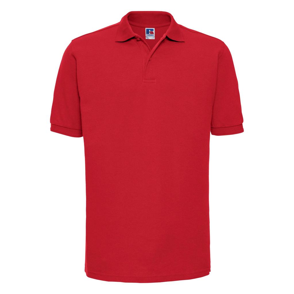 Russell Mens Ripple Collar & Cuff Short Sleeve Polo Shirt