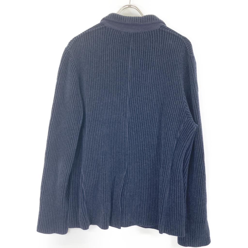 LARDINI IELJM19 Navy Knit Boutonniere 2B Tailored Jacket Jacket M NavyUsed