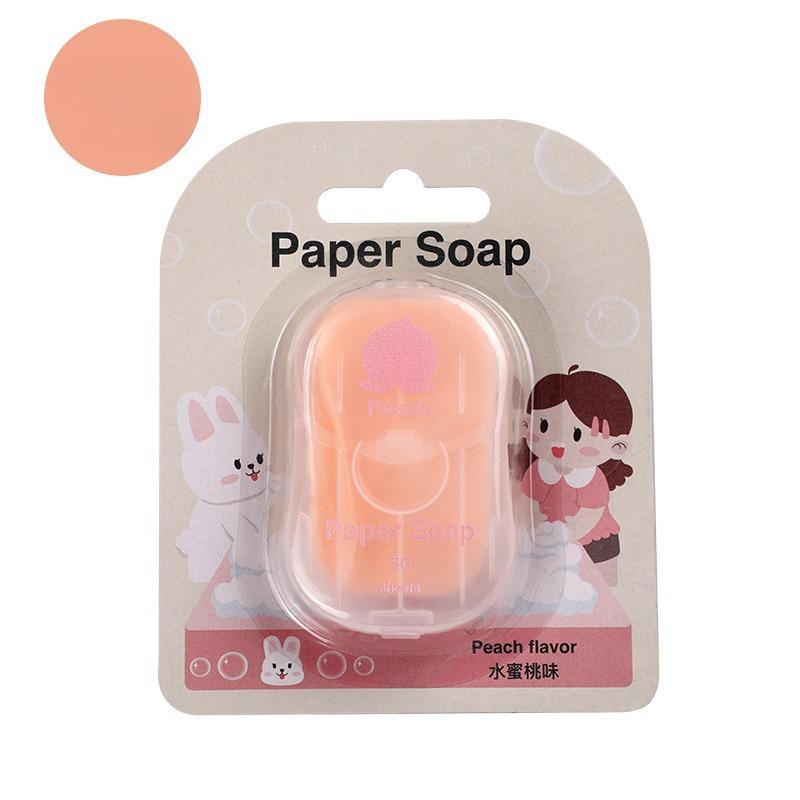 50 Pieces of Mini Paper Soap Disposable Hand Washing Portable Soap Tablets Outdoor Travel Soap Paper Can Be Printed with Logo