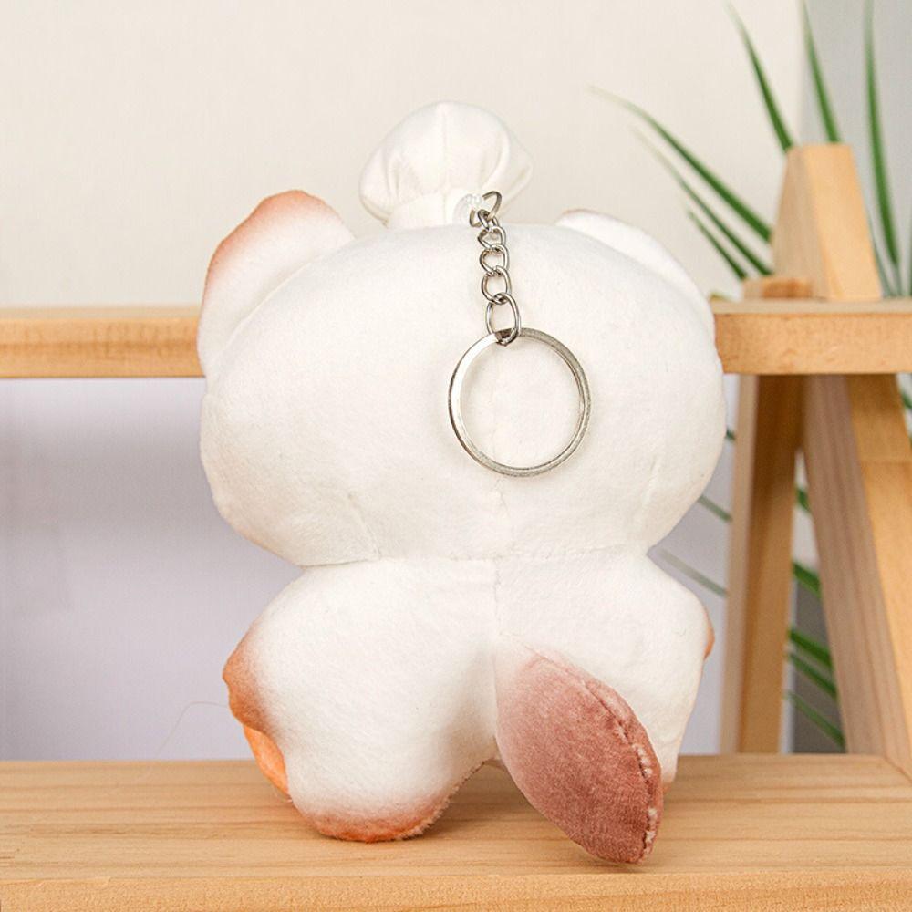 PP Cotton Animal Bread Cat Keychain Collection Stuffed Animal Bag Pendant  Jewelry Accessories
